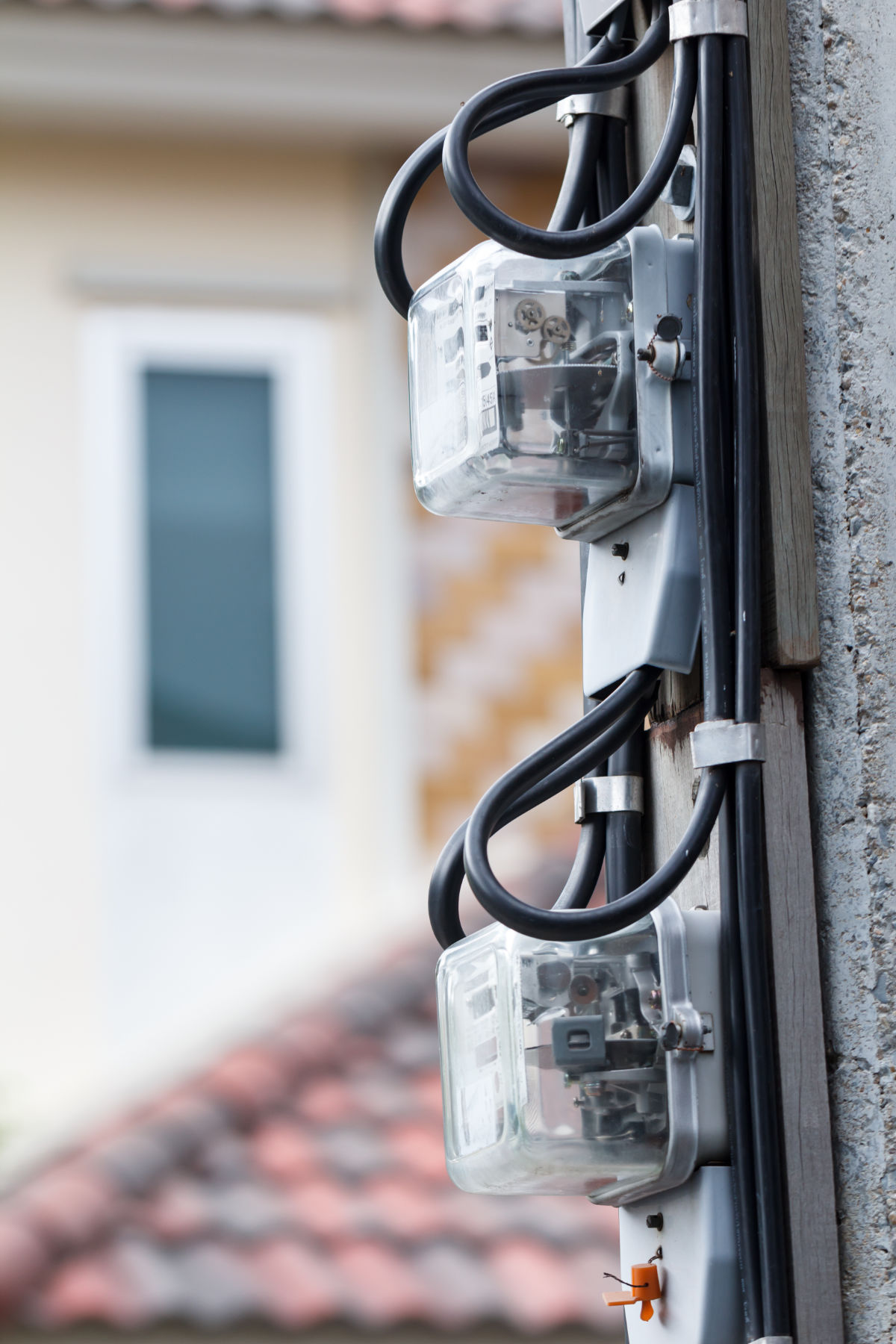 Electric Meters on the side of a house