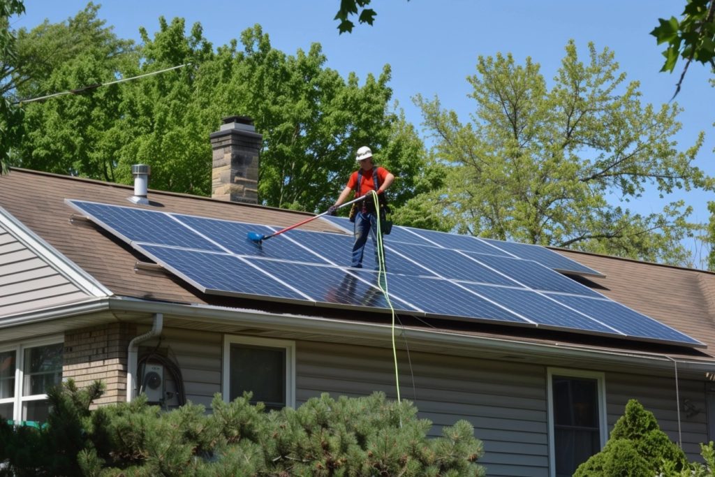 cleaning solar panels